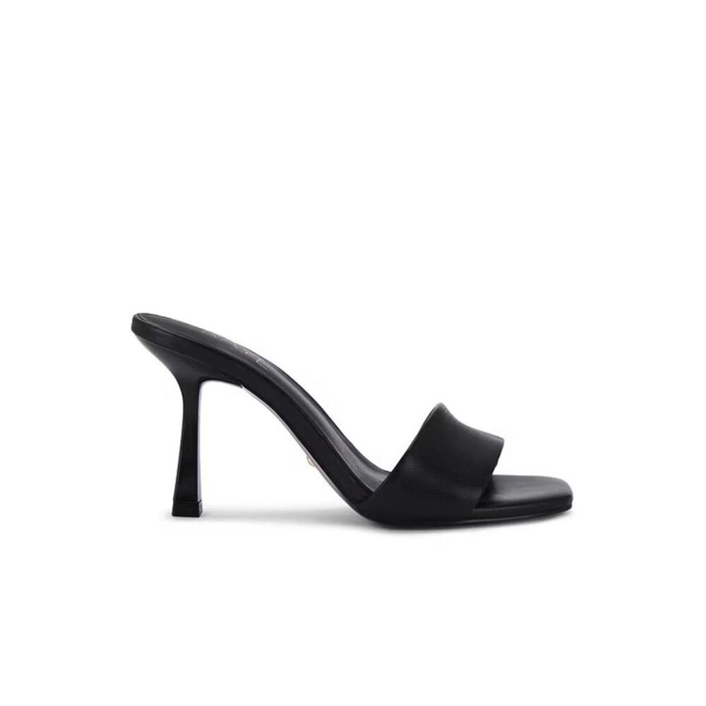 FEMME LA  Ali Heel black slipper slip on Sandals Heels size 9 NIB $189 msrp